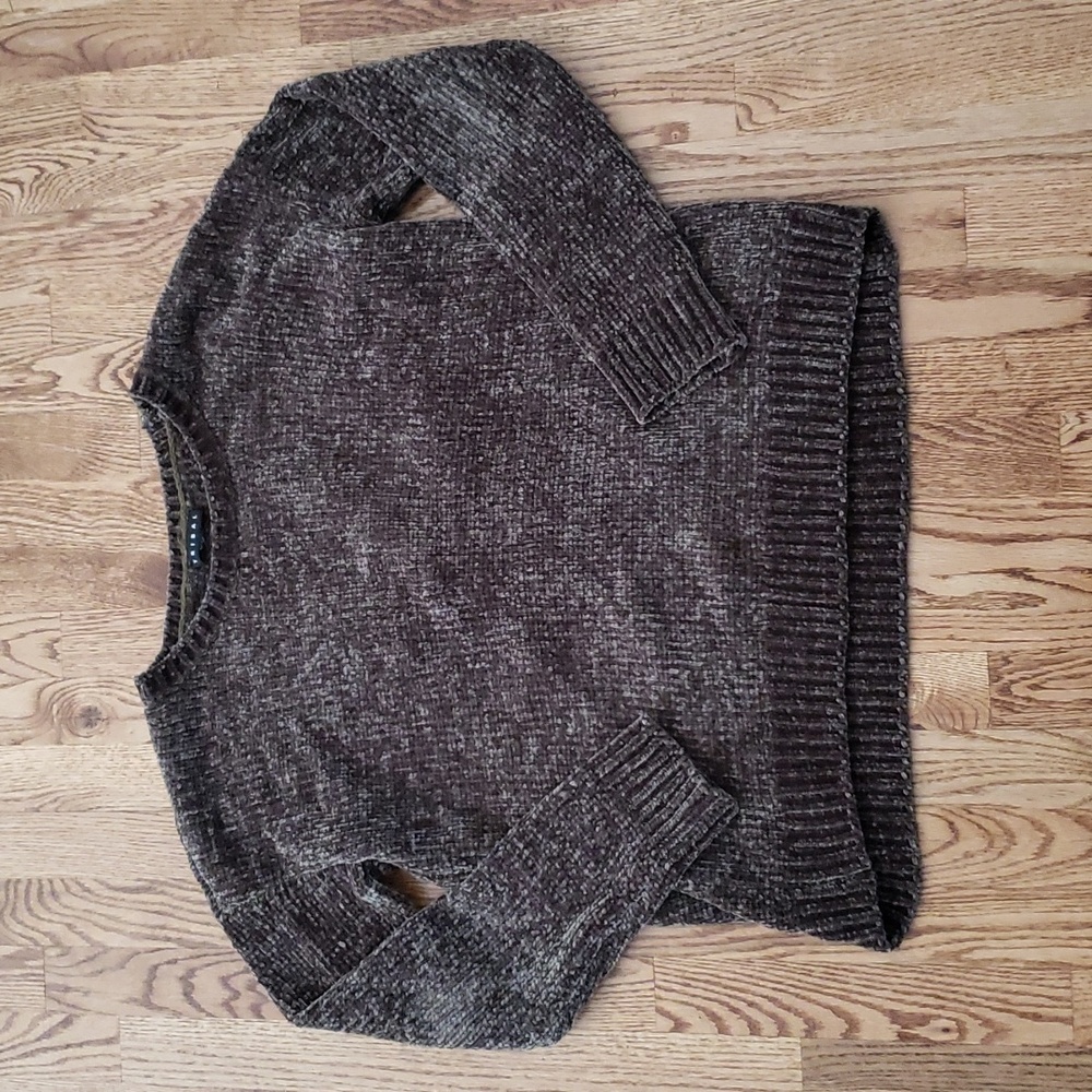 (L) Tribal Chenille Chunky Ultra Soft Cozy Warm Irradescent 90s Holiday